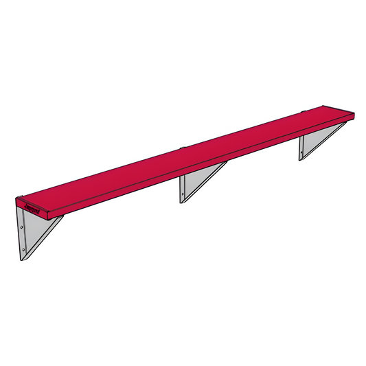 Jaypro Sports Outdoor Player Benches - Player Bench - Wall-Mounted - 7.5', Powder Coated (PBW-75PC)