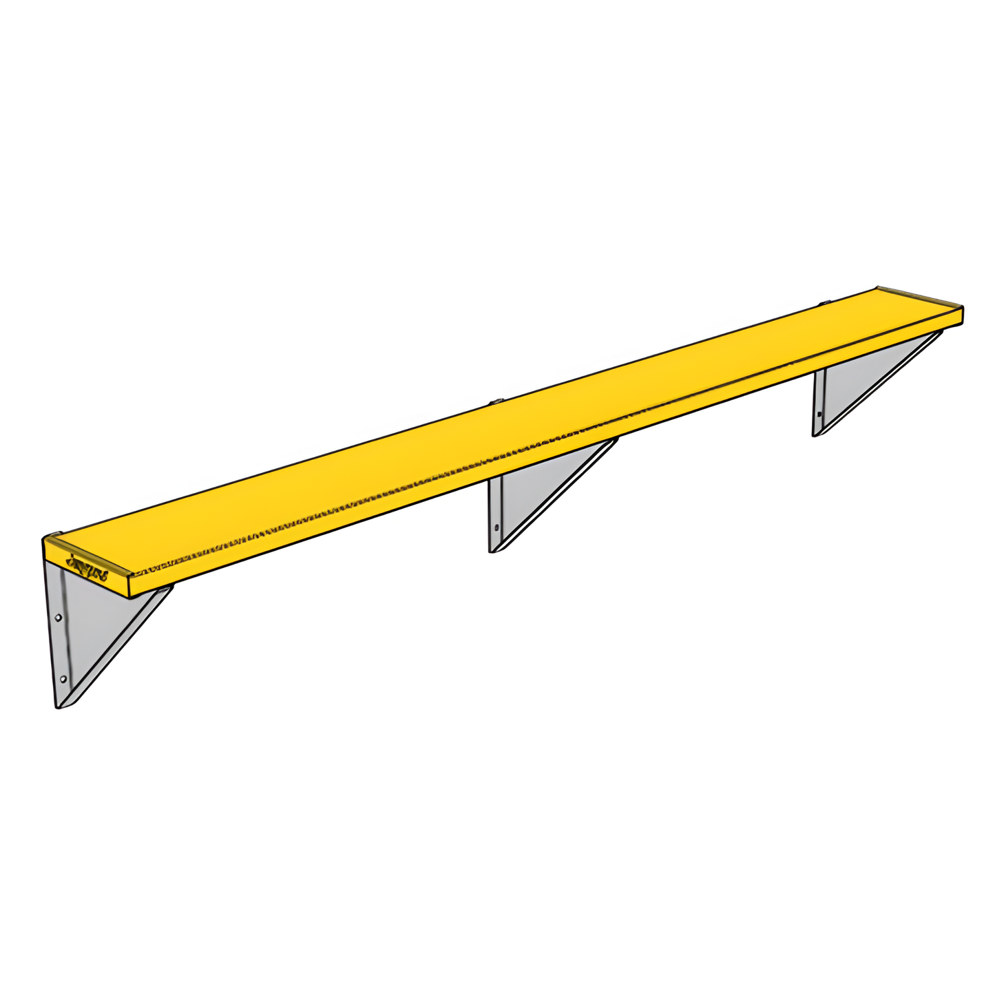 Jaypro Sports Outdoor Player Benches - Player Bench - Wall-Mounted - 7.5', Powder Coated (PBW-75PC)