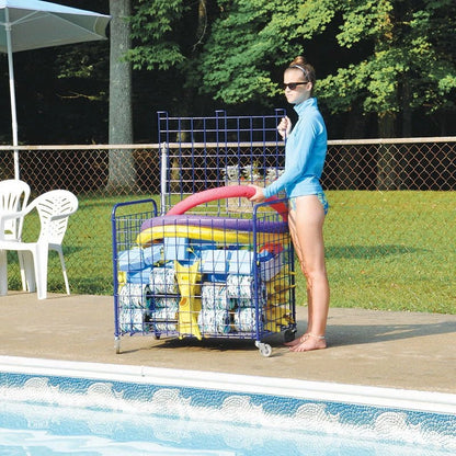 Jaypro ToteMaster Ball Cart – 25-Ball Capacity – Royal Blue (TE-2) - JoySportStore
