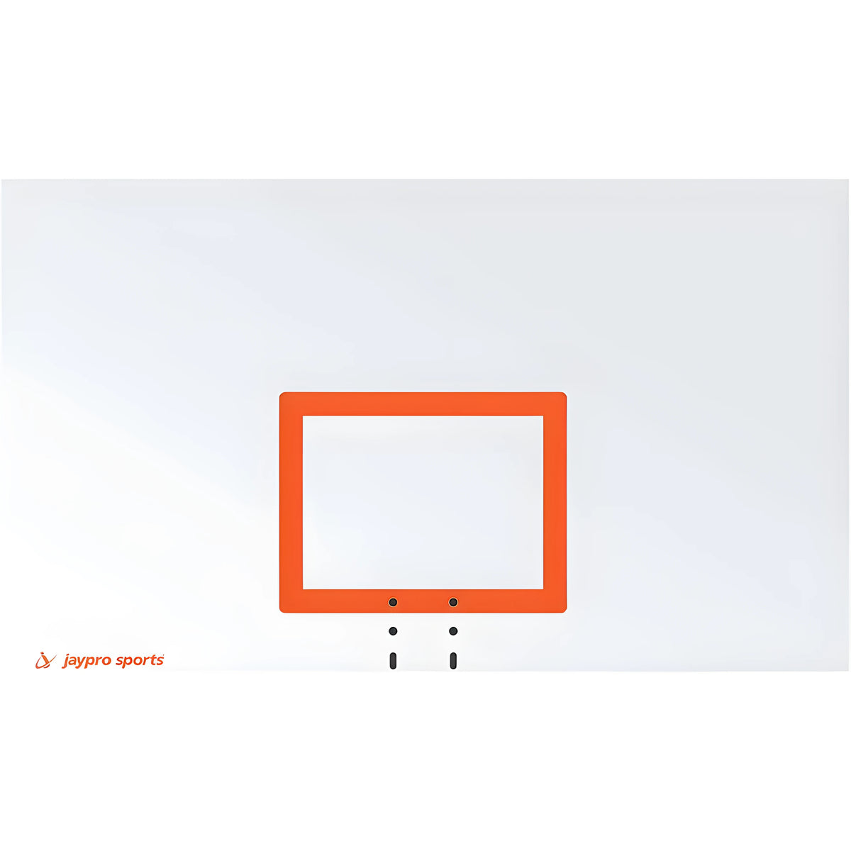 Jaypro outdoor basketball hoop with bright orange square target on white backboard