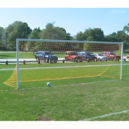 Jaypro Team Round Soccer Goals | Regulation Aluminum Match Goals with Rounded Frame Design (SGP-220)