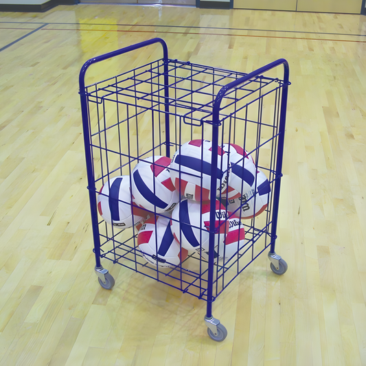 Jaypro ToteMaster Mini Ball Cart – Compact 12-Ball Storage – Blue (TE-30)