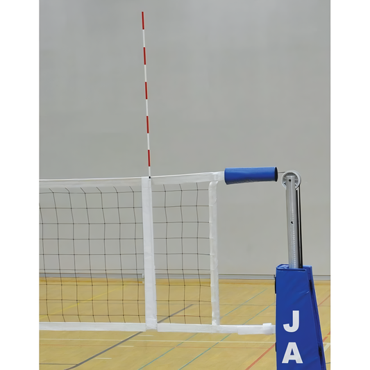 Jaypro Volleyball Net – Antennas with Sleeves | Regulation Play Set with Durable Poles & Net Wrap (VBA-4)