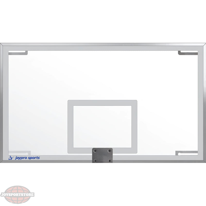 Jaypro Wall-Mounted Basketball Backstop – Stationary | Pro-Style Glass Backboard System for Gyms & Rec Facilities - JoySportStore