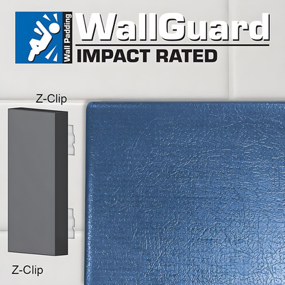 Jaypro Wall Padding WallGuard Impact Rated (2 ft. x 6 ft.) | Z-Clip Mount Safety Panel for Gyms & Sports Facilities (JWP-I-26ZZ)