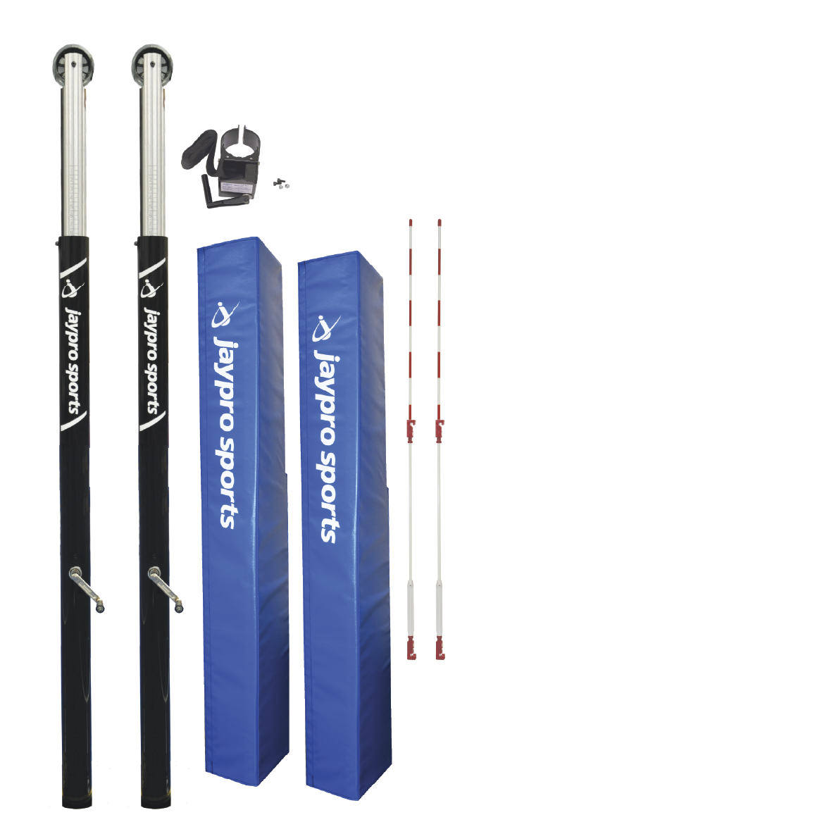Jaypro PowerLite  Volleyball System (3 in. Floor Sleeve) - NFHS, NCAA, USVBA Compliant Jaypro