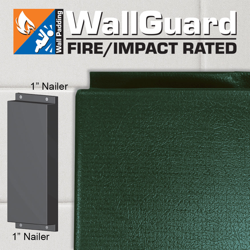 Jaypro Fire Rated/High Impact Flat Wall Padding - WallGuard  Fire/Impact Rated (2 ft. x 6 ft.) (1 in. Lip Top & Bottom)