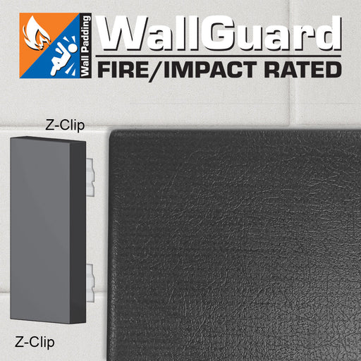 Jaypro Fire Rated/High Impact Flat Wall Padding - WallGuard  Fire/Impact Rated (2 ft. x 6 ft.) (Z-Clip Top & Bottom) Jaypro