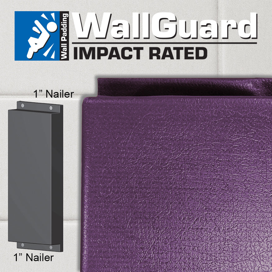 Jaypro High Impact Flat Safety Wall Padding - WallGuard  Impact Rated (2 ft. x 6 ft.) (1 in. Lip Top & Bottom)