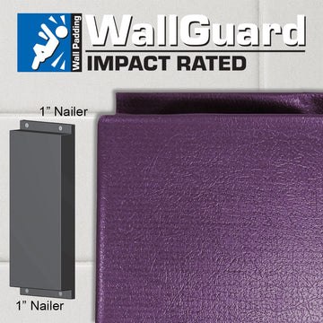 Jaypro High Impact Flat Safety Wall Padding - WallGuard  Impact Rated (2 ft. x 6 ft.) (1 in. Lip Top & Bottom)