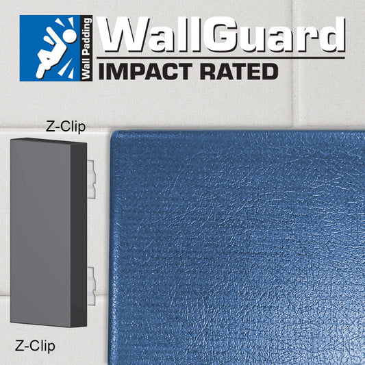 Jaypro High Impact Flat Safety Wall Padding - WallGuard  Impact Rated (2 ft. x 6 ft.) (Z-Clip Top & Bottom) Jaypro