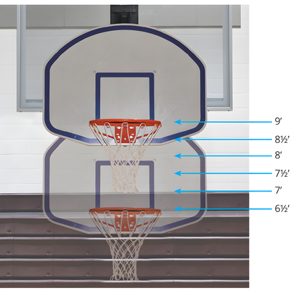Jaypro Little Champ Easy Adjust Backboard Adapter Package | Converts 10' Systems to Youth Height (LC‑6) – Pair