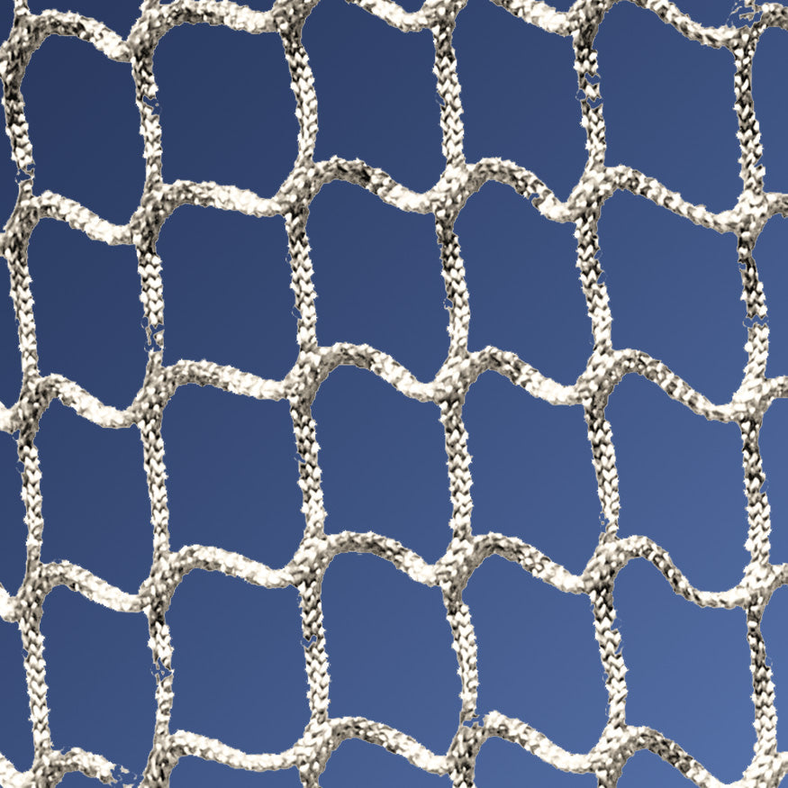 Jaypro Lacrosse - Replacement Box Net (4mm - 1-1/2 in. Sq. Mesh with Lacing Cord) (4 ft.W x 4 ft.H x 4 ft.D) (White) Jaypro
