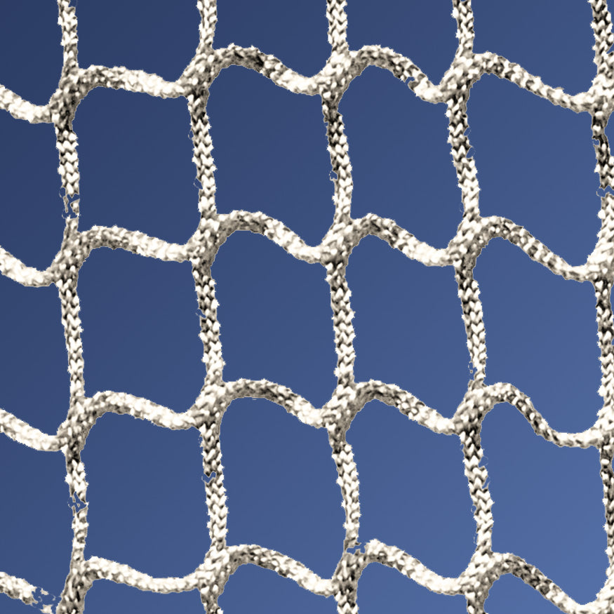 Jaypro Lacrosse - Replacement Box Net (6mm - 1-1/2 in. Sq. 6mm Mesh with Lacing Cord) (4 ft.W x 4 ft.H x 4 ft.D) (White) Jaypro