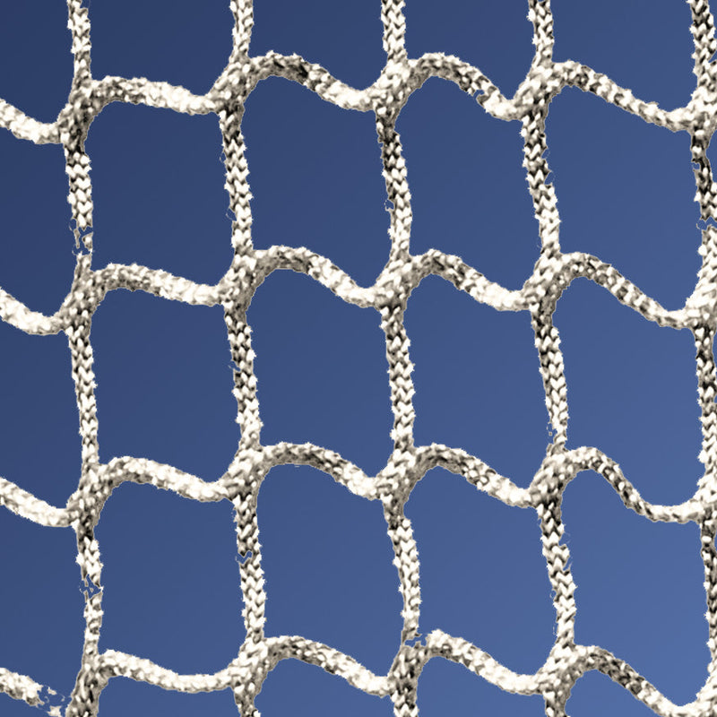 Jaypro Lacrosse - Replacement Box Net (6mm - 1-1/2 in. Sq. 6mm Mesh with Lacing Cord) (4 ft.W x 4 ft.H x 4 ft.D) (White) Jaypro