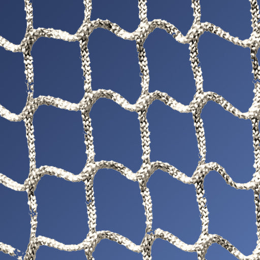 Jaypro Lacrosse - Replacement Box Net (6mm - 1-1/2 in. Sq. 6mm Mesh with Lacing Cord) (4 ft.W x 4 ft.H x 4 ft.D) (White) Jaypro