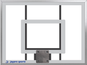Jaypro Basketball System - The Church Yard - (4 in. Sq. Pole with 40 in.  in.Play Safe in. Area) - 48 in. Acrylic Backboard, Flex Goal, and Edge/Protector Padding Jaypro