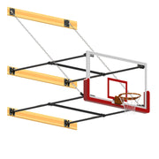 Jaypro Basketball Backstop - Wall-Mounted - Shooting Station - Stationary Glass Backboard (6 ft. To 8 ft. Wall Offset)