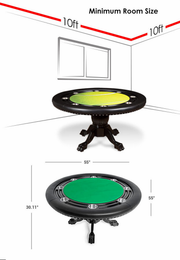 BBO Nighthawk poker table in a room