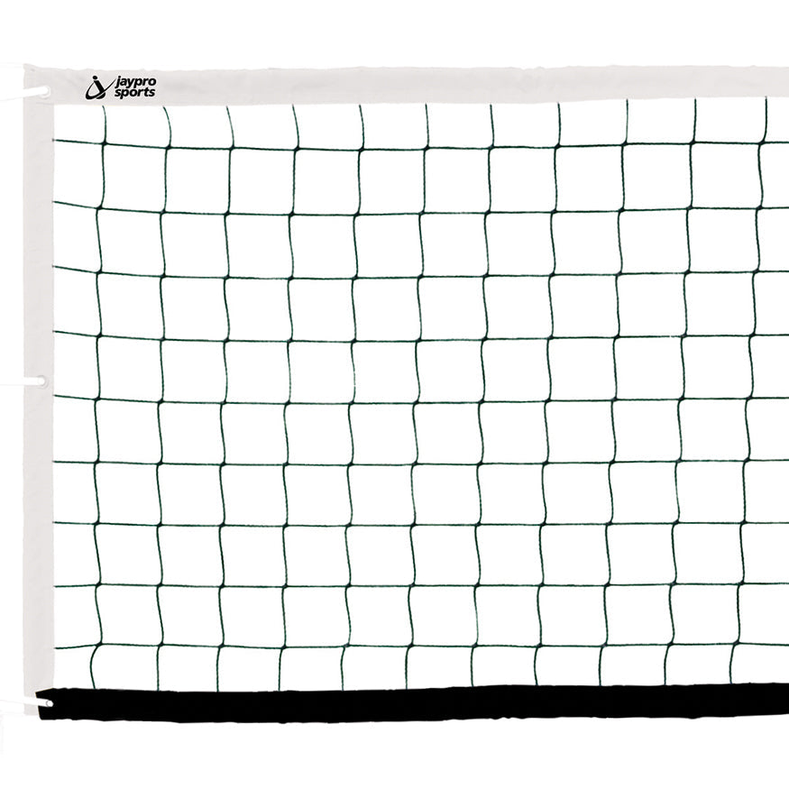 Jaypro Beach Volleyball Replacement Net (4 in. Sq. - #36 Nylon Netting) - Collegiate Beach Size (28 ft.L x 39 in.H) (Black) Jaypro