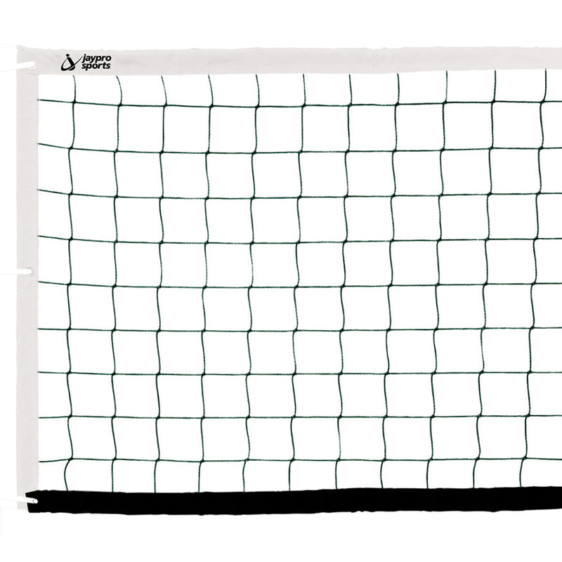 Jaypro Beach Volleyball Replacement Net (4 in. Sq. - #36 Nylon Netting) - Collegiate Beach Size (28 ft.L x 39 in.H) (Black) Jaypro