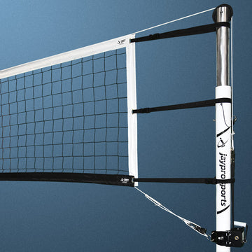 Jaypro Beach Volleyball Replacement Net (4 in. Sq. - #36 Nylon Netting) - Standard Beach Size (32 ft.L x 39 in.H) (Black)