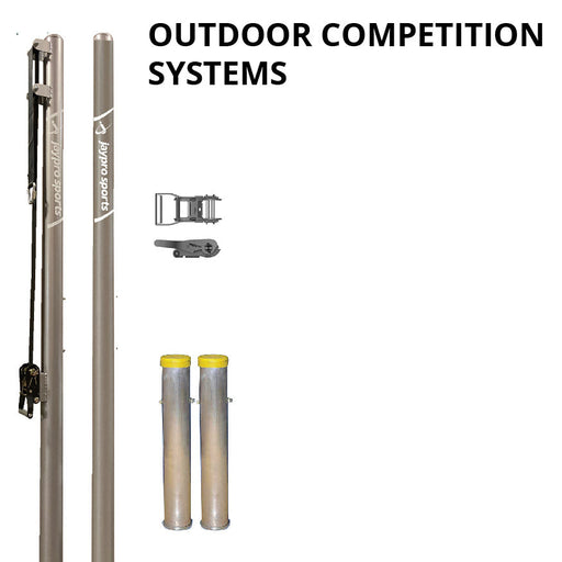 Jaypro Outdoor Competition Volleyball Uprights - (3-1/2 in.) (Round Pole) Jaypro