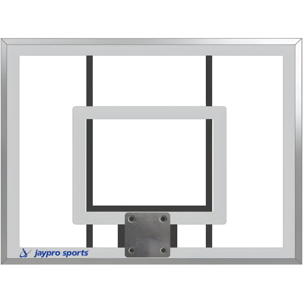Jaypro outdoor basketball hoop with durable clear backboard and metal frame for sports use