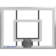 Jaypro outdoor basketball hoop with durable clear backboard and metal frame for sports use
