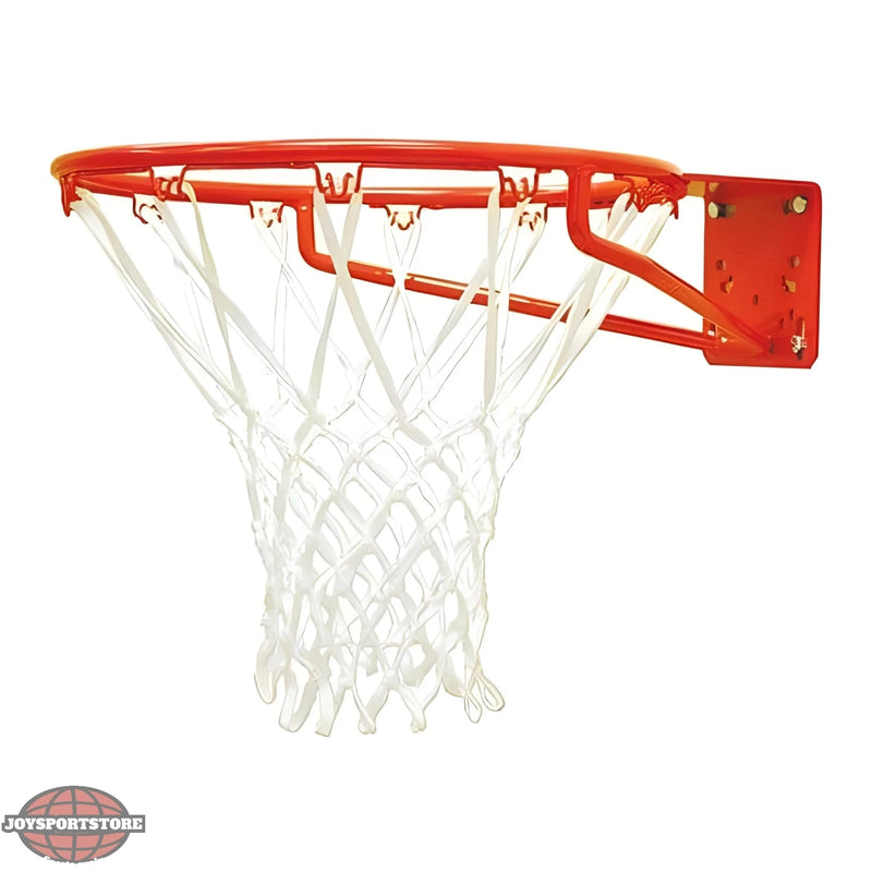 Jaypro orange basketball rim with white net for outdoor basketball hoop installation