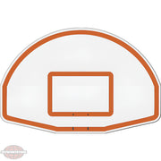 Jaypro white and orange outdoor basketball hoop backboard with mounting brackets
