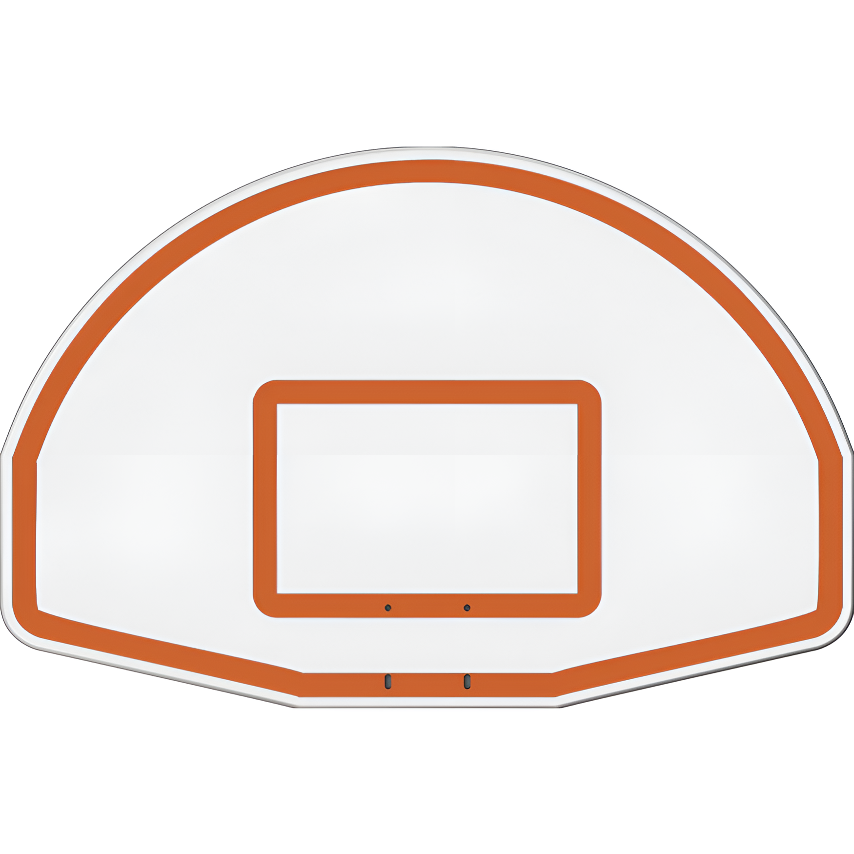Jaypro white and orange outdoor basketball hoop backboard with mounting brackets