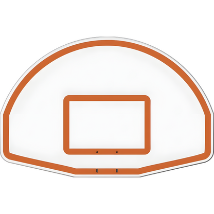 Jaypro Outdoor Basketball Hoop backboard with orange trim and rectangular target area