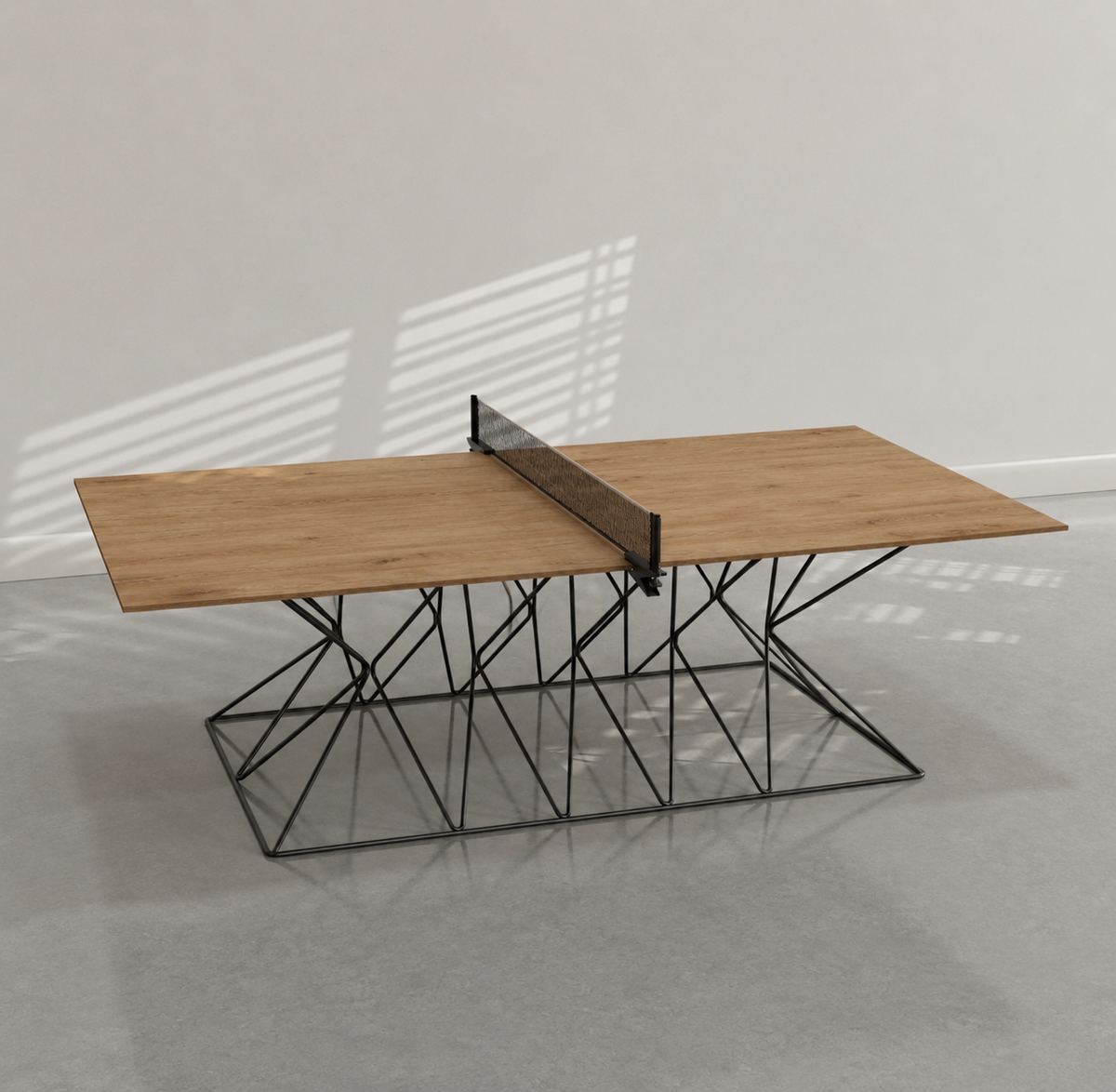 District Mills Outdoor Hourglass Ping Pong Table