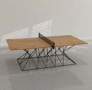 District Mills Outdoor Hourglass Ping Pong Table