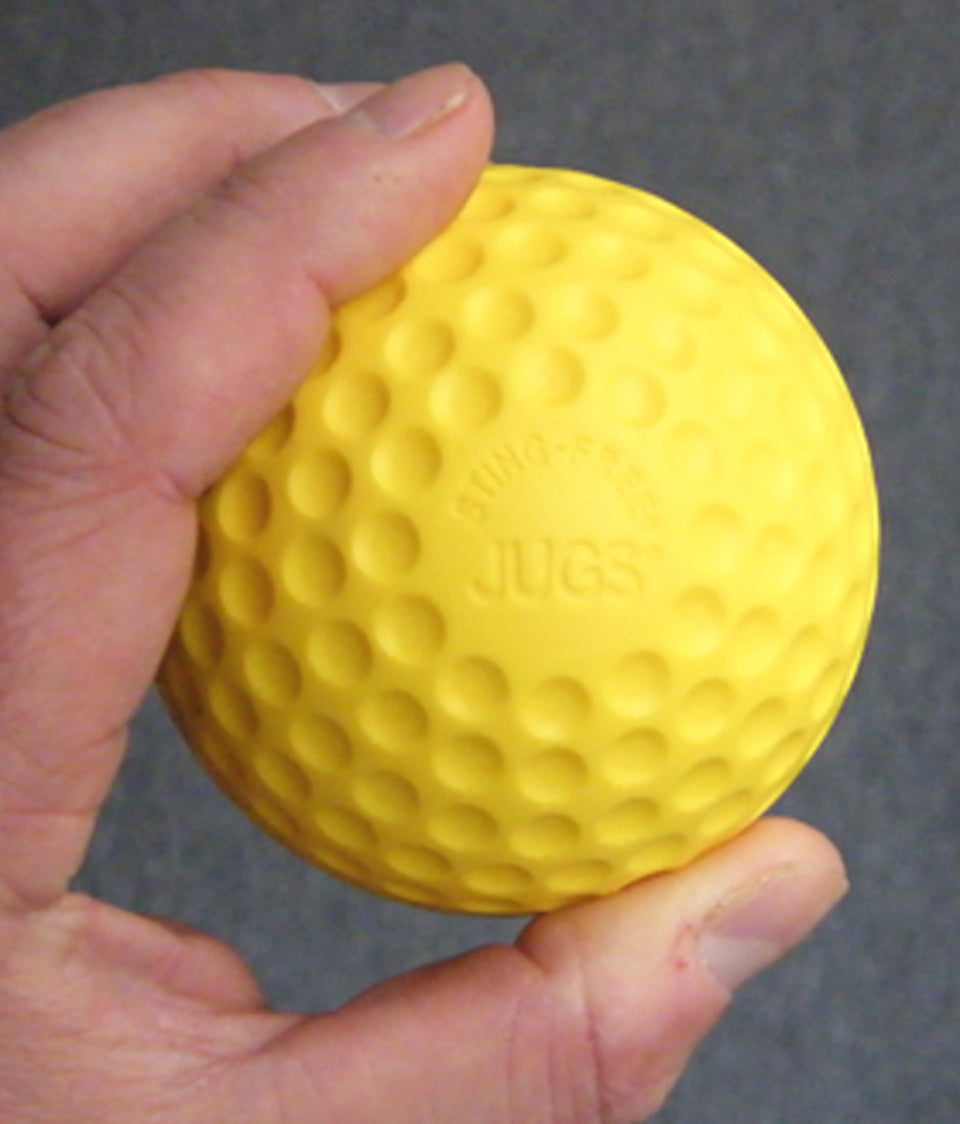 JUGS Bucket of JUGS Optic Yellow Dimpled Sting-Free Baseballs JUGS Sports