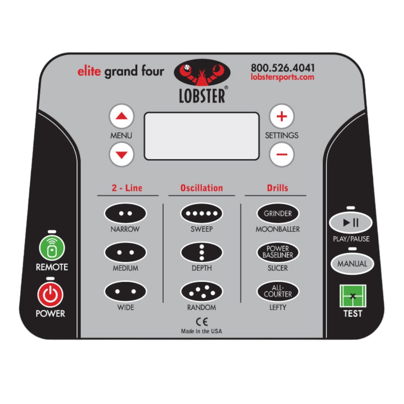 Lobster Elite Grand Four Tennis Ball Machine