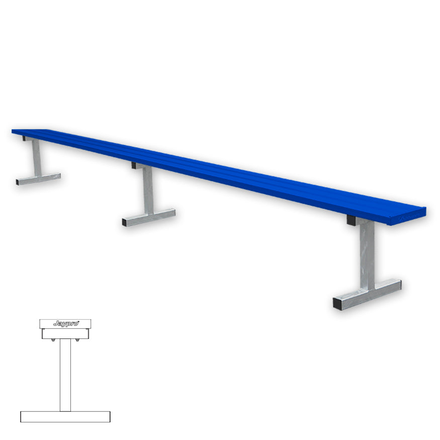 Jaypro Player Bench - 15 ft. - Portable  (Powder Coated) Jaypro
