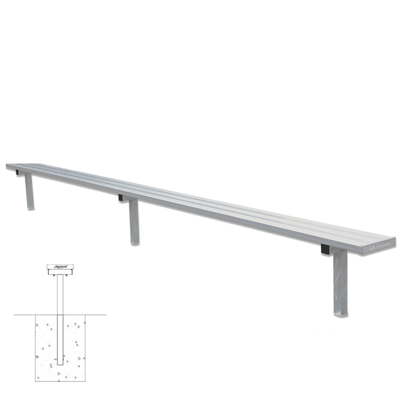 Jaypro Player Bench - 15 ft. - In-Ground Jaypro