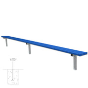 Jaypro Player Bench - 15 ft. - In-Ground  (Powder Coated) Jaypro