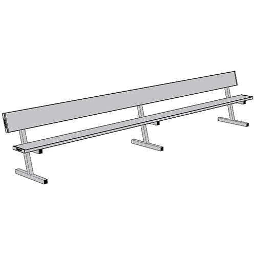 Jaypro Player Bench with Seat Back - 15 ft. - Portable Jaypro