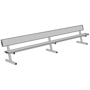Jaypro Player Bench with Seat Back - 15 ft. - Portable Jaypro