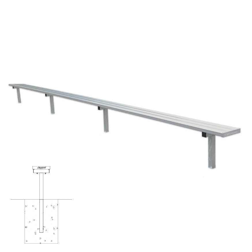 Jaypro Player Bench - 21 ft. - In-Ground Jaypro