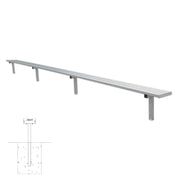 Jaypro Player Bench - 21 ft. - In-Ground Jaypro