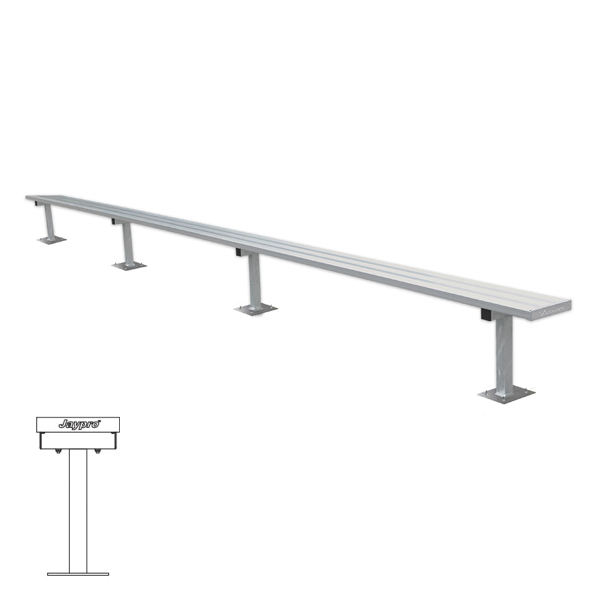 Jaypro Player Bench - 21 ft. - Surface Mount Jaypro