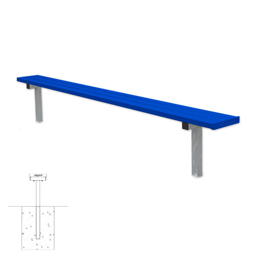 Jaypro Player Bench - 7-1/2 ft. - In-Ground  (Powder Coated) Jaypro