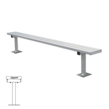 Jaypro Player Bench - 7-1/2 ft. - Surface Mount