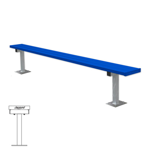 Jaypro Player Bench - 7-1/2 ft. - Surface Mount  (Powder Coated) Jaypro