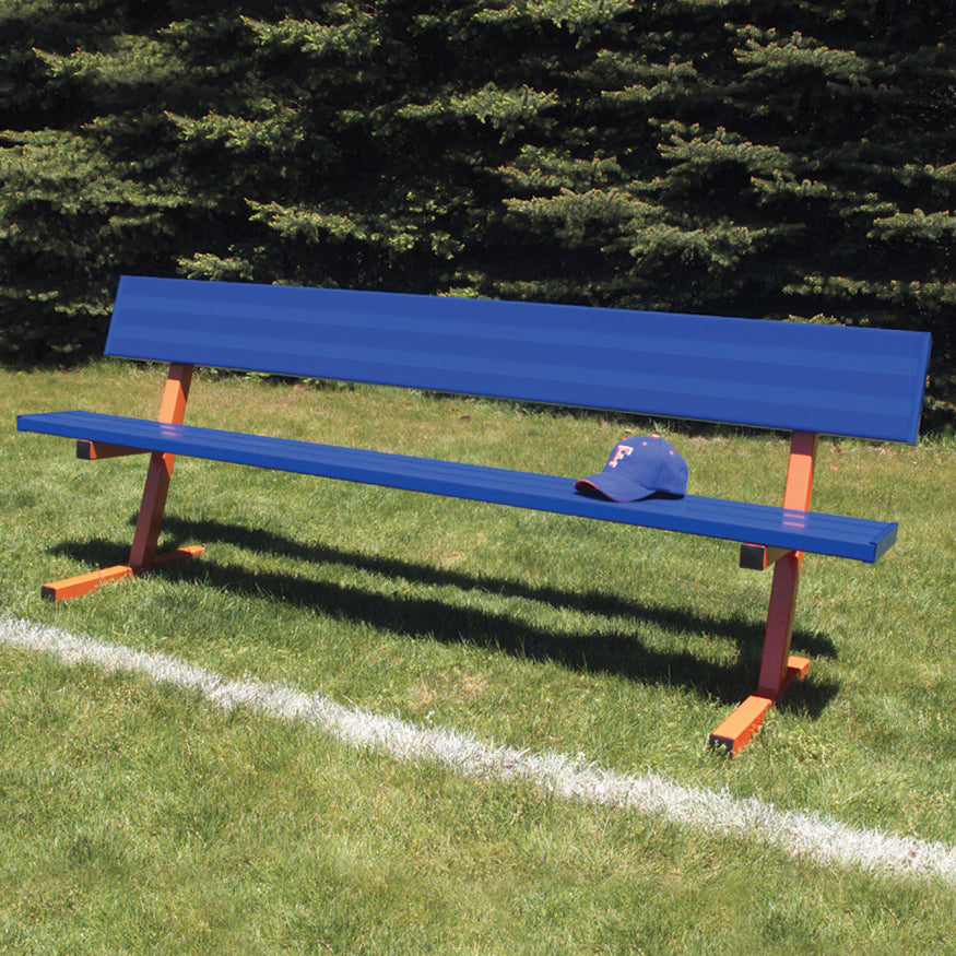 Jaypro Player Bench with Seat Back - 7-1/2 ft. - Portable  (Powder Coated) Jaypro