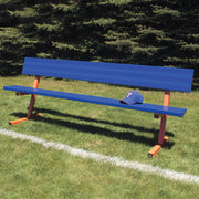 Jaypro Player Bench with Seat Back - 7-1/2 ft. - Portable  (Powder Coated) Jaypro